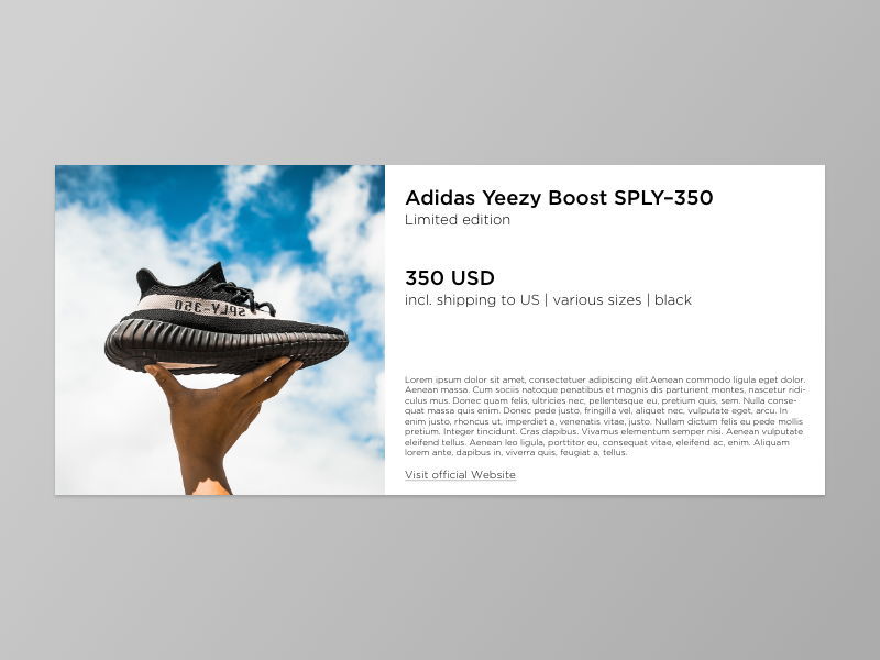 Daily UI #045 – Info Card by Michael Weibel on Dribbble