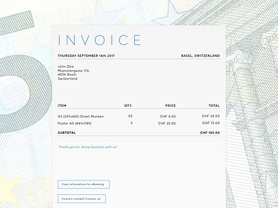 Daily UI #046 – Invoice dailyui ui ui challange user interface