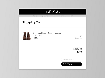 Daily UI #058 – Shopping Cart