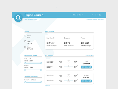 Daily UI #068 – Flight Search