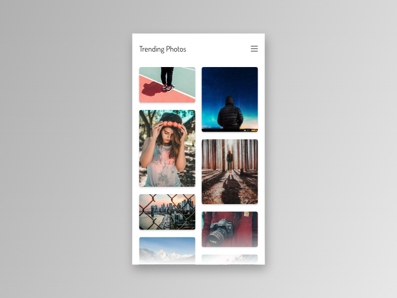 Daily UI #069 – Trending by Michael Weibel on Dribbble