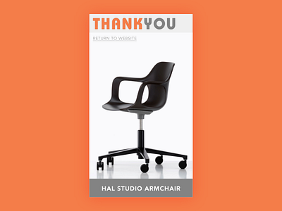 Daily UI #077 – Thank You chair dailyui pop up thank you message ui ui challange user interface