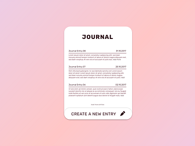 Daily UI #090 – Create New create new dailyui journal new entry ui ui challange user interface
