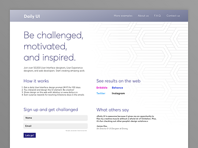 Daily UI #100 – Landing Page Redesign