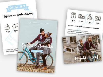 Wedding Invites + RSVP bike graphic design layout photography print print work wedding invited