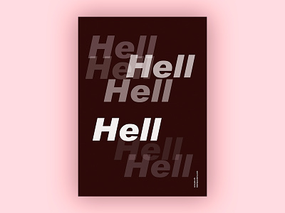 Hell (Blankposter) arial blankposter font hell poster print type typo typography