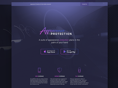 Landing Page clean design interface landing purple ui web website