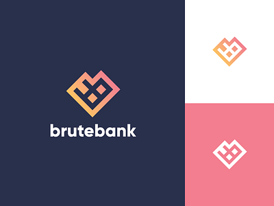Brutebank Logo app icon bank brand agency brand assets branding brute identity identity branding logo mark security
