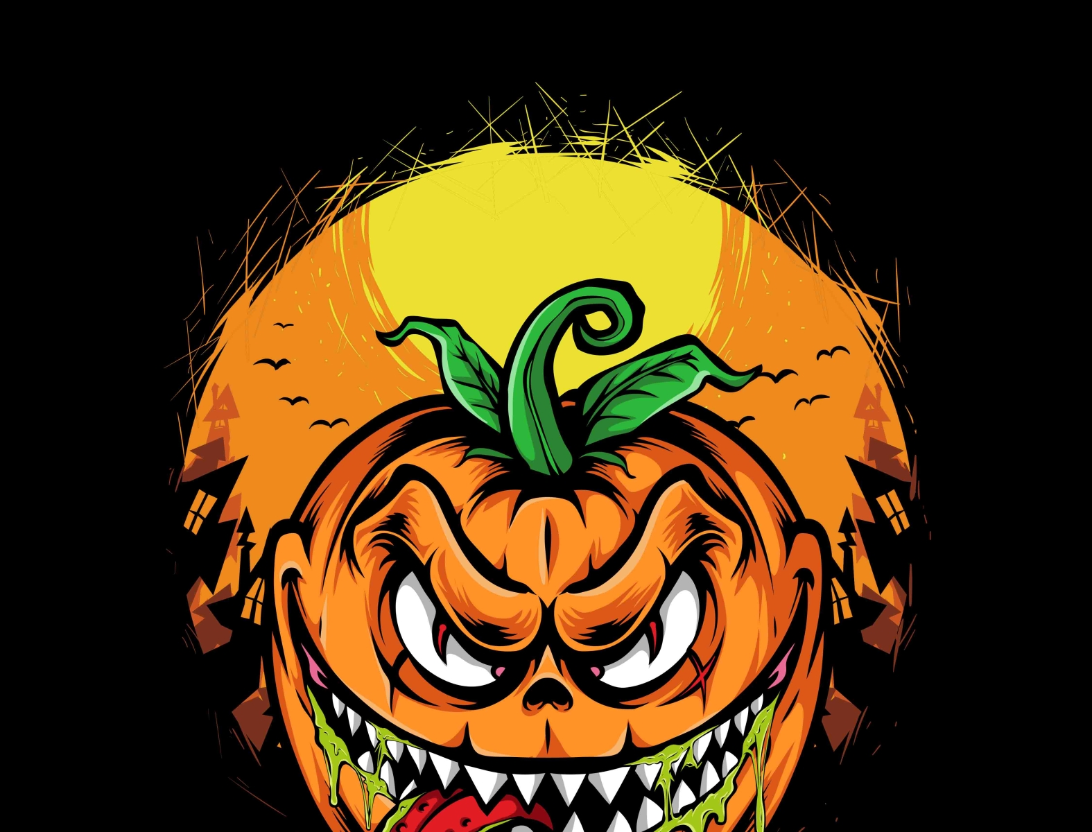 monster pumpkin hallowen art by ChrisHarry⛲ on Dribbble