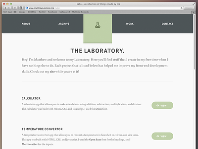The Laboratory about batch css3 font html5 jquery lab nav resposive design web web design