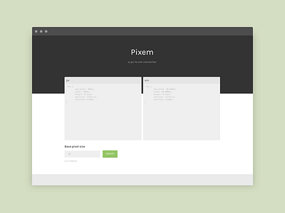 Pixem - A PX to EM Converter