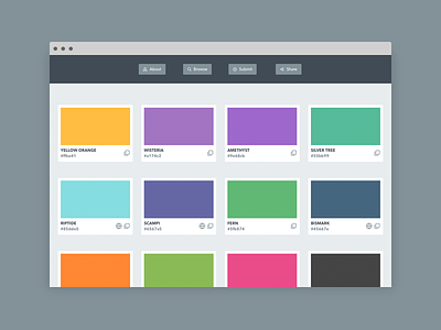 Hexbook — Public Library of Colors color css feather icons hexcode html5 icons javascript palette php responsive web design website