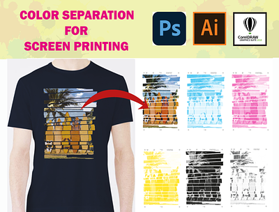 Color Seoeration For Screen Printing apperal chest print apperal chest print cmyk color cmykcolor separation cmykcolor separation color separation design graphic art graphic design photoshop color separation photoshop color separation printing screen print design screenprint