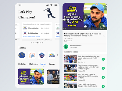 Big cricket ui 2 display app best shot brand design color concept creative creative design cricket dribbble new shot effects ipl live landmarks live score marketing agency popular shot something new top10 uiux