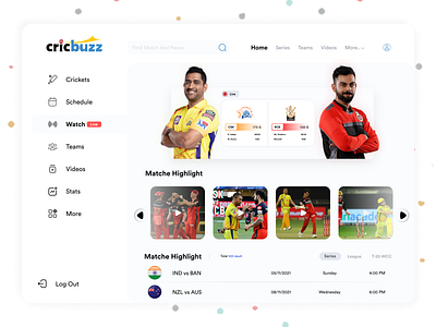 Cricket UI Design designs, themes, templates and downloadable graphic  elements on Dribbble