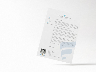 Letterhead for Patrick Franta branding letterhead letterhead design