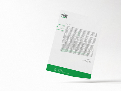 Letterhead Design SWAY branding letterhead letterhead design letterheads minimal letterhead