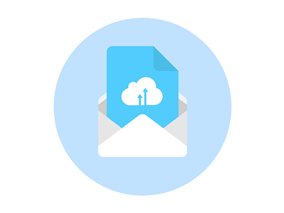 Cloud Email Service Icon cloud email envelope flat icon illustration mail material web