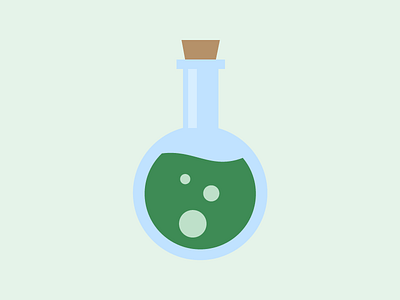 Magic Potion flat graphic icon illustration magic material potion web