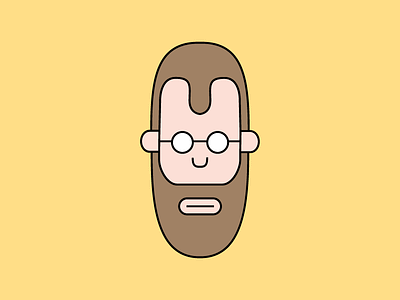 Self Portrait avatar beard cartoon face flat glasses head me portrait self style