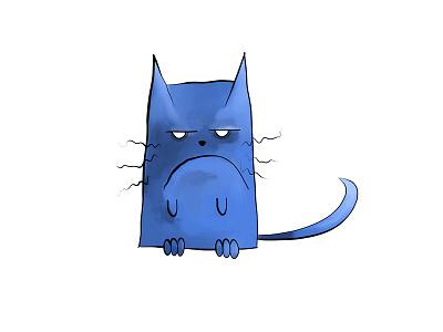 Tinkerbell: The Grumpy Cat animal blue cat grumpy illustration inking manga studios miserable moody pet skottie young tim burton