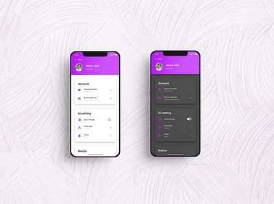 Daily Ui Challenge 007 - Setting app concept dailyui design figma mobile setting ui uidesign