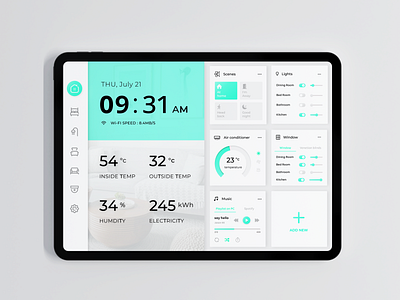 Daily Ui Challenge 022 - Home Monitoring Dashboard