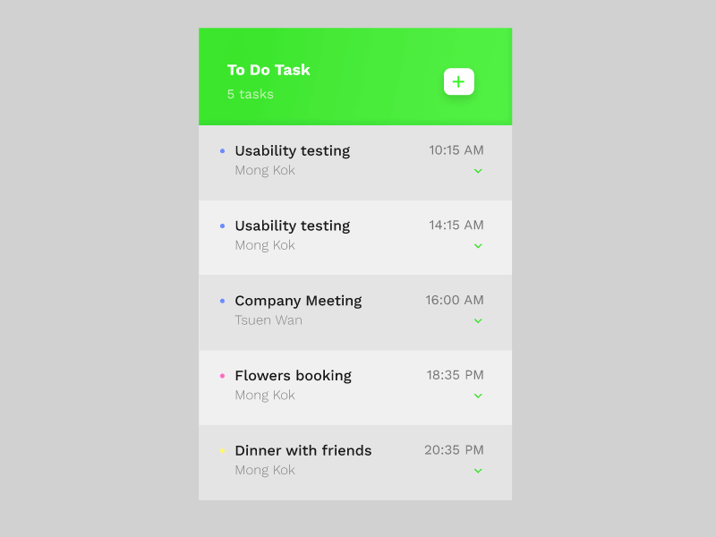 Daily UI Challenge 39 - To do list