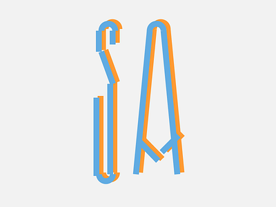 SA constrast custom typography typography vector wordmark