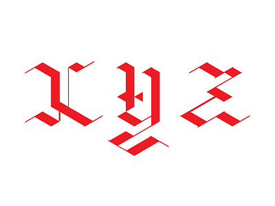 x y z calligraphy custom lettering custom type hexels lettering type type design