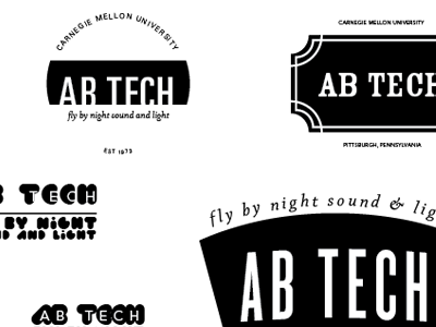 ab tech doodles logo typography workmark