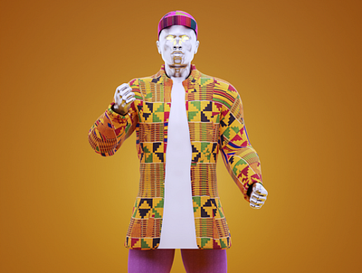 Megacool Tyrone 3d africa afrofuturism animation blender design gaming illustration