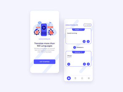Genius Translate app ui mobile translator uidesign