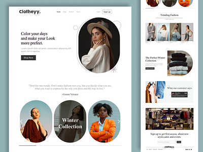 Fashion Landing Page branding clothing design landingpage shopify shopping ui ux web website