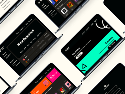 Soundclick Device Mockups UX/UI