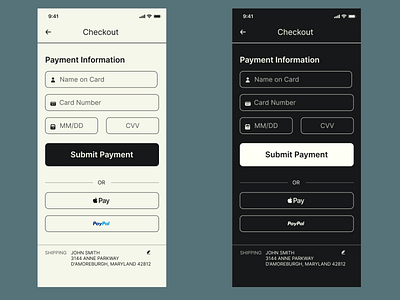 Credit Card Checkout UI checkout credit card dailyui mobile payment ui uidesign