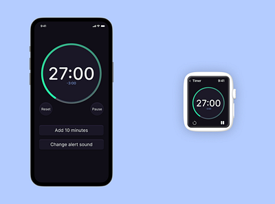 Countdown Timer clock countdown dailyui design mobile stopwatch timer ui uidesign watch