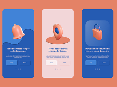 Onboarding Screens - Mobile dailyui mobile onboarding onboarding screens onboarding ui screens ui uidesign