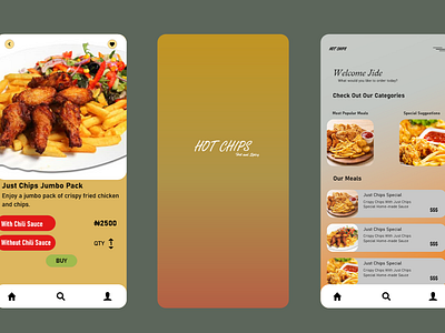 Hot Chips Application app design ui ux uidesign