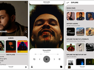 Music Player Application app design typography ui ux uidesign