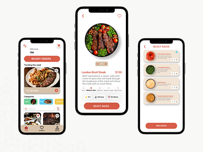 Jay's Grill app design typography ui ux