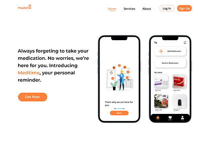 MEDTIME design ui ux uidesign webdesign