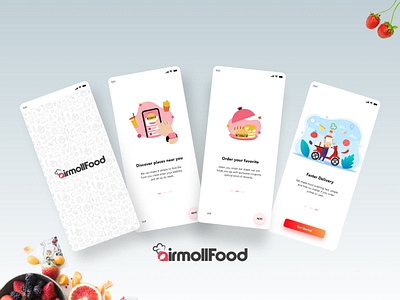 Food Delivery App Vibrant Onboarding UI