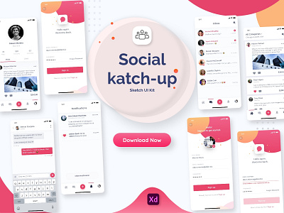 Social Katch-up app branding design icon illustration logo typography ui ux vector