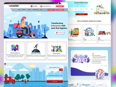 Courier Service Landing Page Design