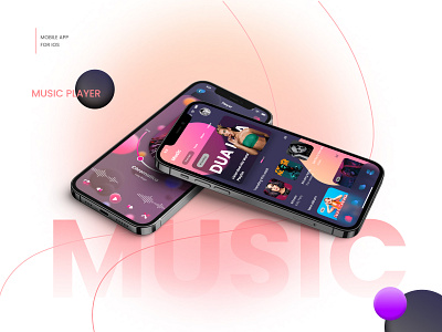 MUSIC PLAYER -App Design animation app branding design icon illustration logo typography ui ux vector