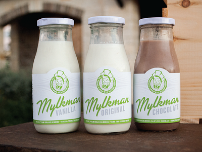 Mylkman Packaging green illustration milk milkman more mylk mylkman packaging type