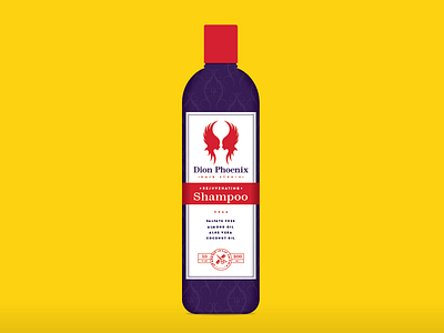Shampoo hair modern package packaging phoenix purple red rise salon shampoo studio wings