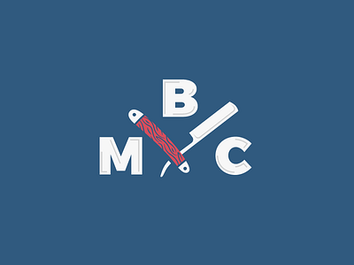 MBC b barber barbershop blue c cuts haircut illustration m razor red