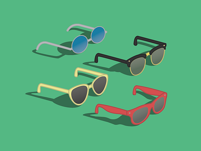 Frames fashion fly glasses illustration perspective shadow swag